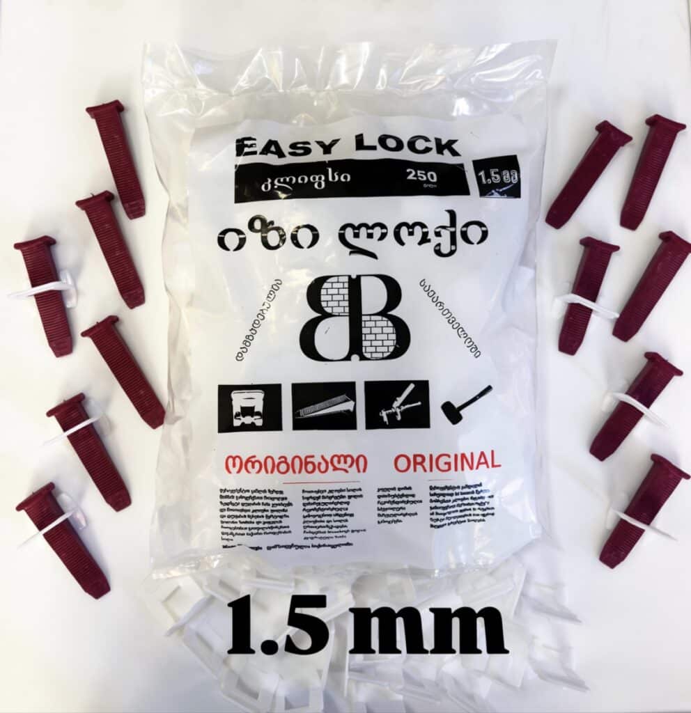 მეტლახის დამჭიმი კლიფსი Easy-Lock/იზი-ლოქი - 1.5 მმ